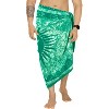 LA LEELA Men's Sarong Beach Cover-Up Beachwear Wraps One Size Sun Green - 2 of 4