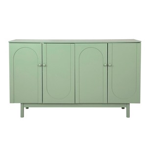 Chery Life 59.06''in White 4-Door Intaglio Storage Cabinet with Pine Legs & Solid Wood Pulls for Living Room Bedroom,and Kitchen - 1 of 4