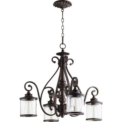 Quorum Lighting San Miguel 4-Light Nook Pendant, Vintage Copper, 27 Width, 24 Height