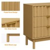 Heynemo 3 Drawer Dresser, Modern Chest of Drawers with Fluted Panel Design, Wooden Storage Nightstand Side Table with Chic Edge Pull - 4 of 4