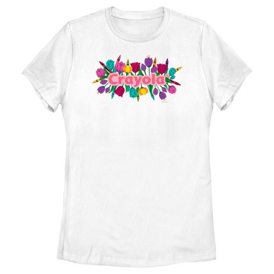 Women's Crayola Floral Logo T-Shirt