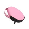 Unique Bargains Pink DVD Storage Organizer 20 Discs Bag Round Pouch Holder for Car 6.5"x1" - 4 of 4
