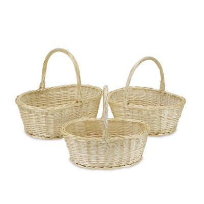 Cheung's Taber Oval 3 Piece Handle Baskets Light Brown