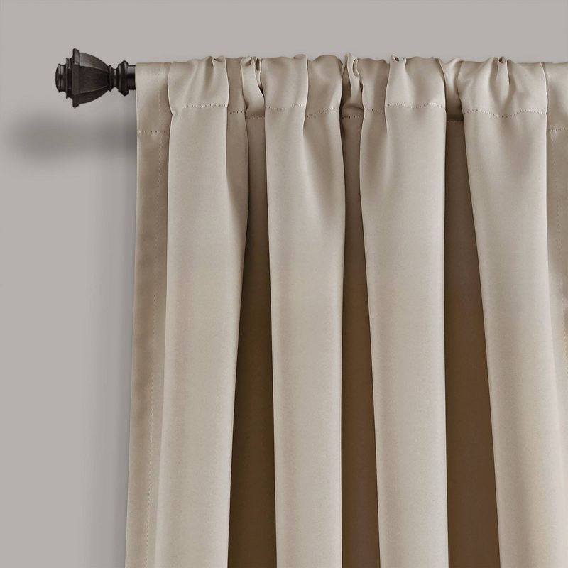 Set of 2 Insulated Rod Pocket Blackout Window Curtain Panels - Lush Décor, 2 of 9
