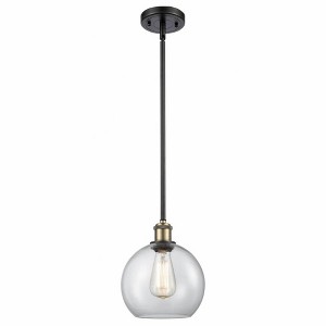 Athens - 1 Light Stem Hung Mini Pendant In Industrial Style-10 Inches Tall and 8 Inches Wide - 1 of 1