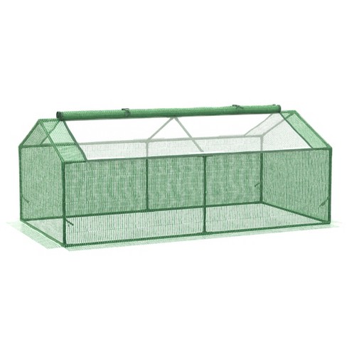 Patio White Outsunny 55 x 55 x 71 Greenhouse Portable Hot House for Plants with Zippered Door for Outdoor Garden 