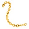 Crucible Men's Knife Edge Oval Gold Link Chain Bracelet - 4 of 4