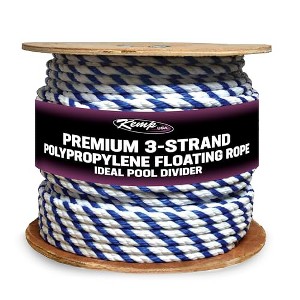 Kemp USA Premium 600 foot  of 3/8 inches  Polypropylene Rope  Royal Blue / White - 1 of 4