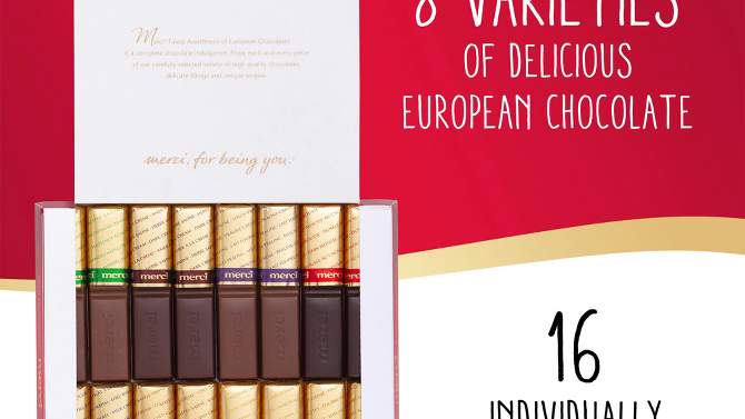 Merci Finest Assortment of European Chocolates, Candy Gift Box - 16ct/7oz, 2 of 10, play video