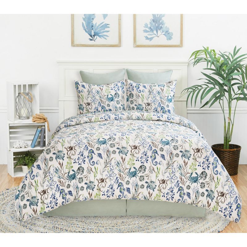 C&F Home Crescent Bay Beach Coastal Cotton Quilt Set  - Reversible and Machine Washable, 3 of 6