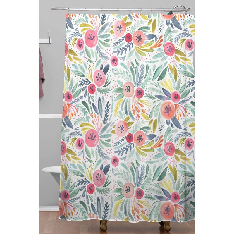 Dash and Ash Poppy Lane Shower Curtain Blue - Deny Designs, 3 of 7