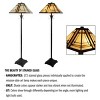 Hastings Home Tiffany Style Floor Lamp - Mission Design Standing Light with Art Glass Lampshade - 4 of 4