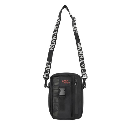 Disney Mickey Mouse Classic Silly Mickey Face Adult Black Crossbody Mini  Messenger Bag : Target