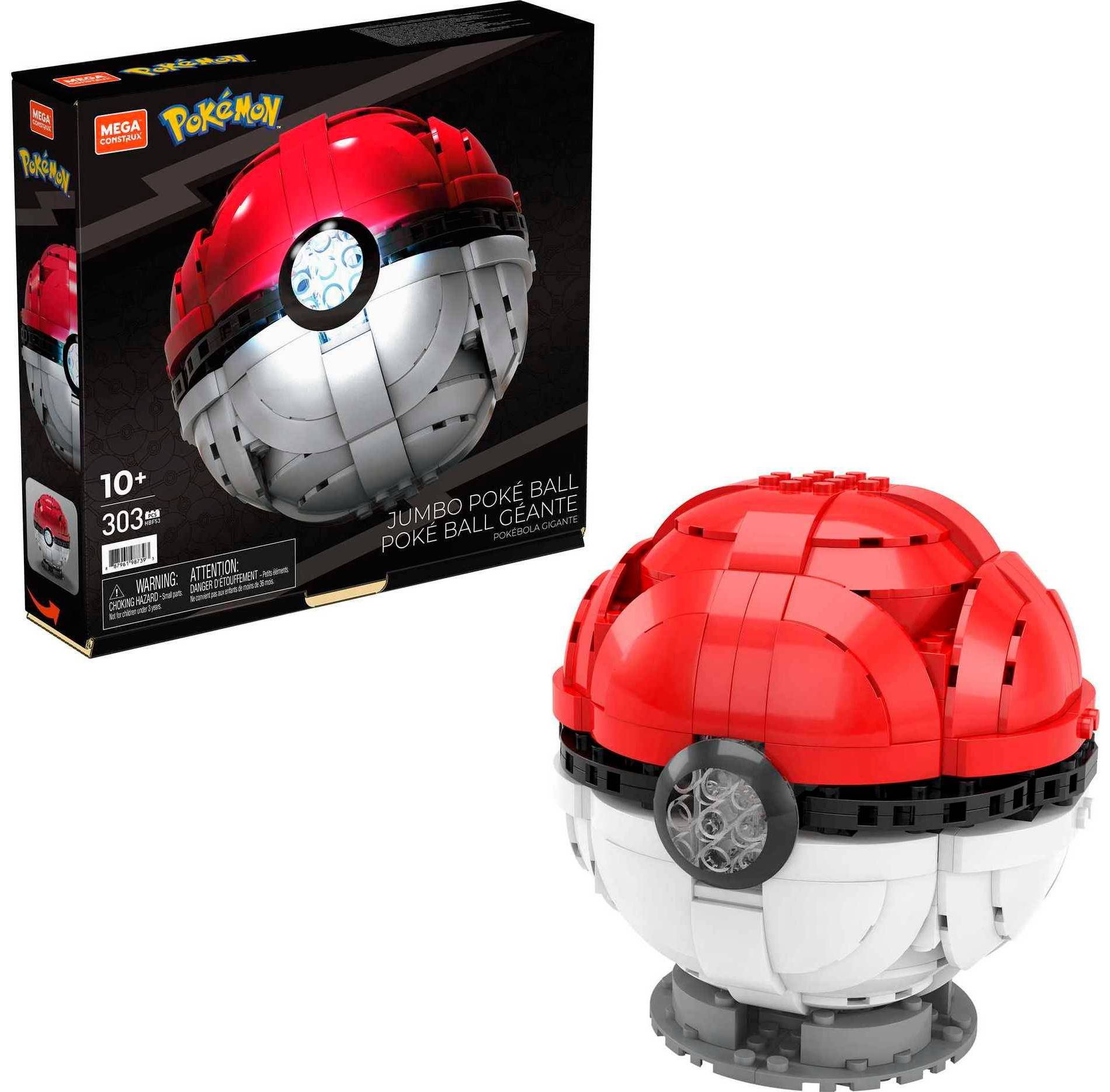 Mega Construx Pokemon Jumbo Poke Ball Construction Set 303pc