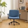 Karl Home | Speckled Chenille Swivel Chair With Flip-Up Arms For Cross-Legged - 4 of 4