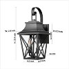 YUHAO Garage Patio Front Door Balcony Anti-Rust Waterproof Outdoor Wall Light Modern  Black(1 PACK) - 3 of 4