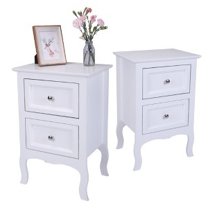 Karl Home 15.75in. W Country Style Two-Drawer Nightstand- Set of 2 - 1 of 4