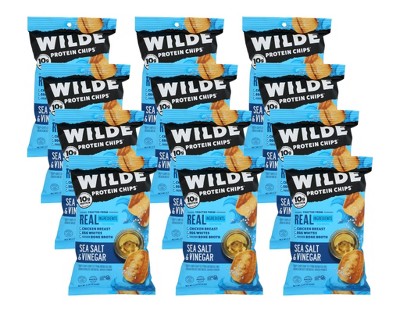 Wilde Brand Sea Salt & Vinegar Thin And Crispy Protein Chips - Case of 12/2.25 oz
