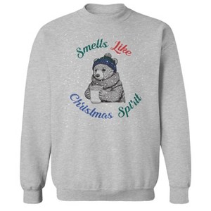Rerun Island Men's Smell Like Christmas Long Sleeve Graphic Cotton Sweatshirt - 1 of 1