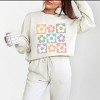 Simply Sage Market Checkered Flowers Lightweight Garment Dyed Sweatshirt - 2 of 4