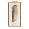 Amanti Art Golden Feather I by Ken Roko Canvas Wall Art Print Framed 14 x 27-in. - 4 of 4