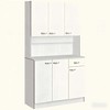KIGFTSOD Tall Kitchen Pantry Cabinet with Microwave Stand, 6 - Door Modern Hutch with Countertop, Storage Drawer & 3 Adjustable Shelves - 4 of 4