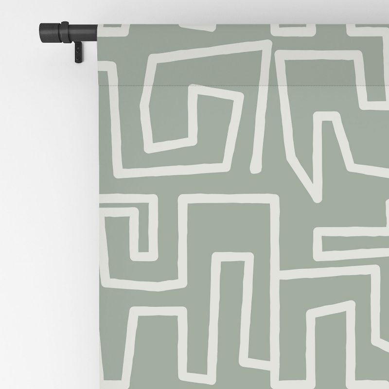 Mirimo Labyrinth Light Sage Curtain Panel - Deny Designs, 4 of 5