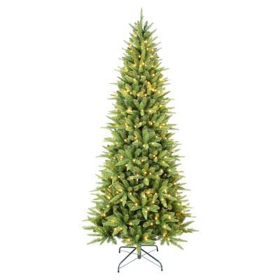 ACEPANO 48 in. H Hinged Design Slim Christmas Tree with 424 PE+PVC Tips & Sturdy Metal Stand For Holiday Indoor Home Decoration-Green