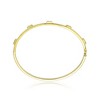 14K Gold-Colored Bangle Bracelet featuring radiant Cubic Zirconia, combining classic gold tones with sparkling elegance for a timeless accessory. - 3 of 3