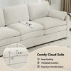 Upholstered Sofa Oversized Cloud Sofa Double Cushion Sofa Couch Armchair Single Sofa Loveseat 3-seat Sofa 6-seat Sofa Set, Beige/Gray-ModernLuxe - 3 of 4