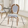 Emma & Oliver Colmar Indoor/Outdoor Stacking Thonet Bistro Style Chair with PE Rattan Seat and Metal Frame - 2 of 4