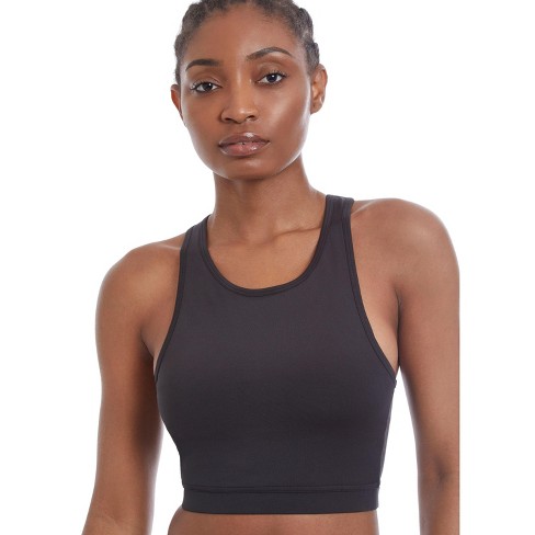 Women's Light Support Strappy Longline Sports Bra - All In Motion™ Black S  : Target