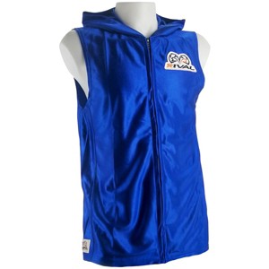 Rival Boxing Dazzle Traditional Sleeveless Ring Jacket with Hood - Blue - 1 of 2