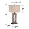 Franklin Iron Works Rustic Table Lamps 26" High Set of 2 Natural Stale Open Rectangular Box Shade for Living Room Bedroom Home (Colors May Vary) - 4 of 4