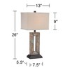 Franklin Iron Works Rustic Table Lamps 26" High Set of 2 Natural Stale Open Rectangular Box Shade for Living Room Bedroom Home (Colors May Vary) - image 4 of 4