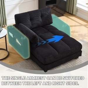 MOONMISS Sleeper Sofa Couch Bed,Oversized Chaise Lounge Chair Cozy Cloud Couch - 1 of 4