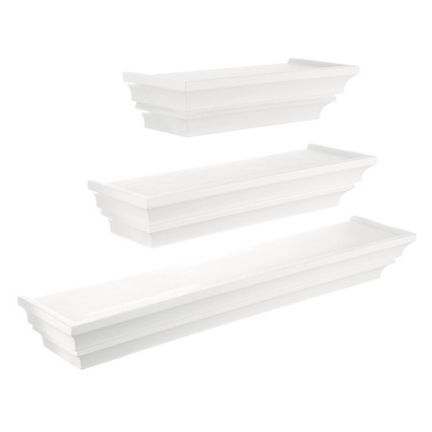 Madison Decorative Wall Ledge Shelf Set Of 3 White Target - Decorative Shelf Wall Ledge