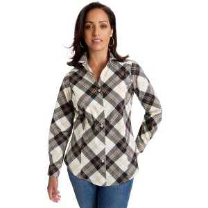Jessica London Wrinkle-Free Stretch Poplin Shirt - 1 of 2