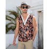 Clearlove Men's Tank Top Sleeveless Shirts V Neck Lace Up Retro Boho Shirts Summer Casual Tops - 4 of 4