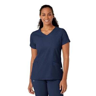 Wink W123 Women's Y-Neck Wrap Scrub Top