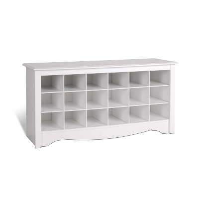 Prepac 60 Shoe Cubby Bench Black : Target