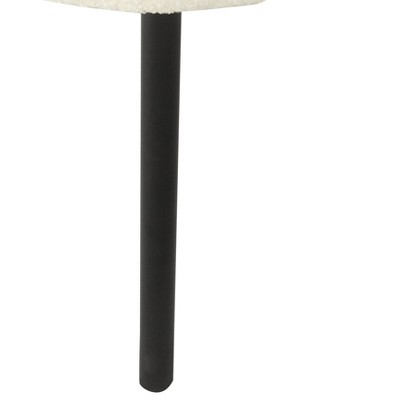 Sleek Cream Velvet Accent Chair with Matte Black Metal Legs