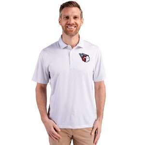 Cleveland Guardians Cutter & Buck Pike Eco Symmetry Print Stretch Recycled Mens Big & Tall Polo - 1 of 1