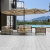 13ft Large Patio Umbrella, Double-Sided Outdoor Market Rectangle Umbrellas - 3 of 4