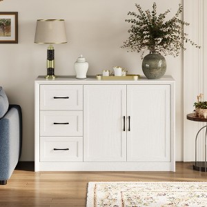Famapy Wood - Grain Buffet Chest Kitchen Cabinet with Anti - Tipping Device - 3 Drawers+2 Doors for Kitchens or Living Room Storage - 1 of 4
