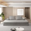 CAVINAS Modern Fuffy Chenille Futon Sofa Bed with Removable Backrests/Soft Pillows,Convertible Sleeper Sofa Couch for Living Room,Bedroom - 2 of 4