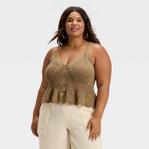 Women's Pointelle Sweater Tank Top - Universal Thread™ - 1 of 3