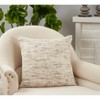 Saro Lifestyle Textured Pillow - Poly Filled, 20" Square, Oatmeal - image 3 of 3