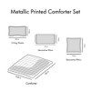 Sapphtopaz Metallic Printed Comforter Set Bedding Set Contemporary Soft Microfiber Fabric Quilt Set, Machine Washable - 2 of 4