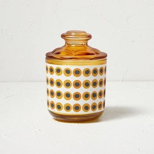 13.5oz Lemon Verbena and Geranium Lidded Glass Candle Yellow - Opalhouse™ designed with Jungalow™ - 1 of 4